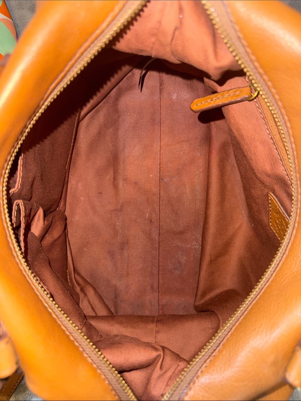 FOSSIL 1954 Julia Satchel Brown Pebbled Leather Crossbody Bag Tote - Picture 7 of 10